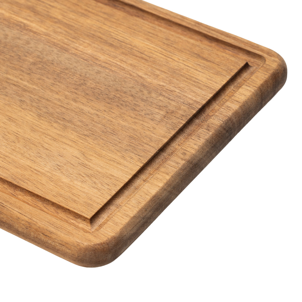 Félicie - Planche À Découper Rectangulaire Avec Poignées Et Rigole - Bois