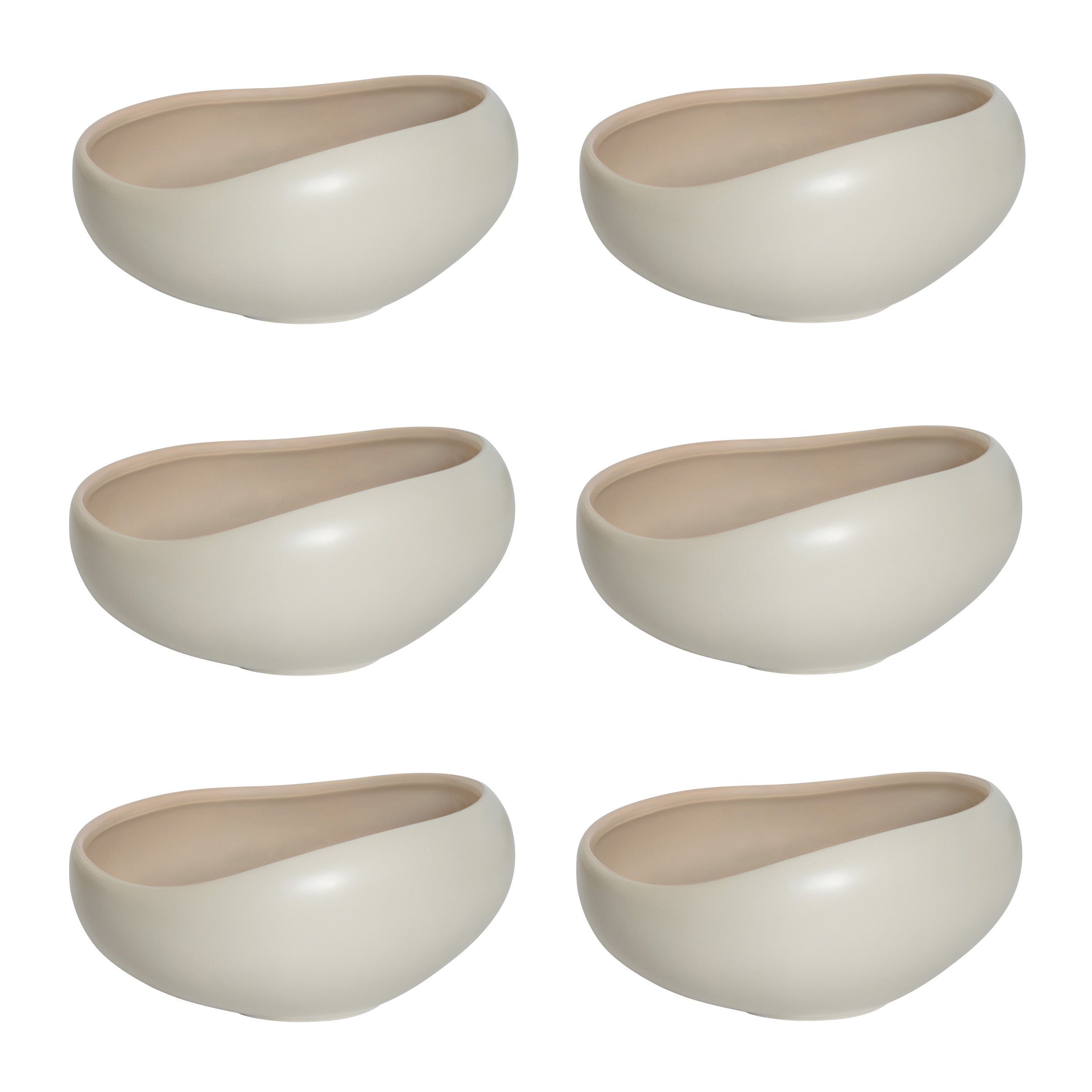 Kyma - 6 Bowls 14cm - Porcelain - Lin Alpilles
