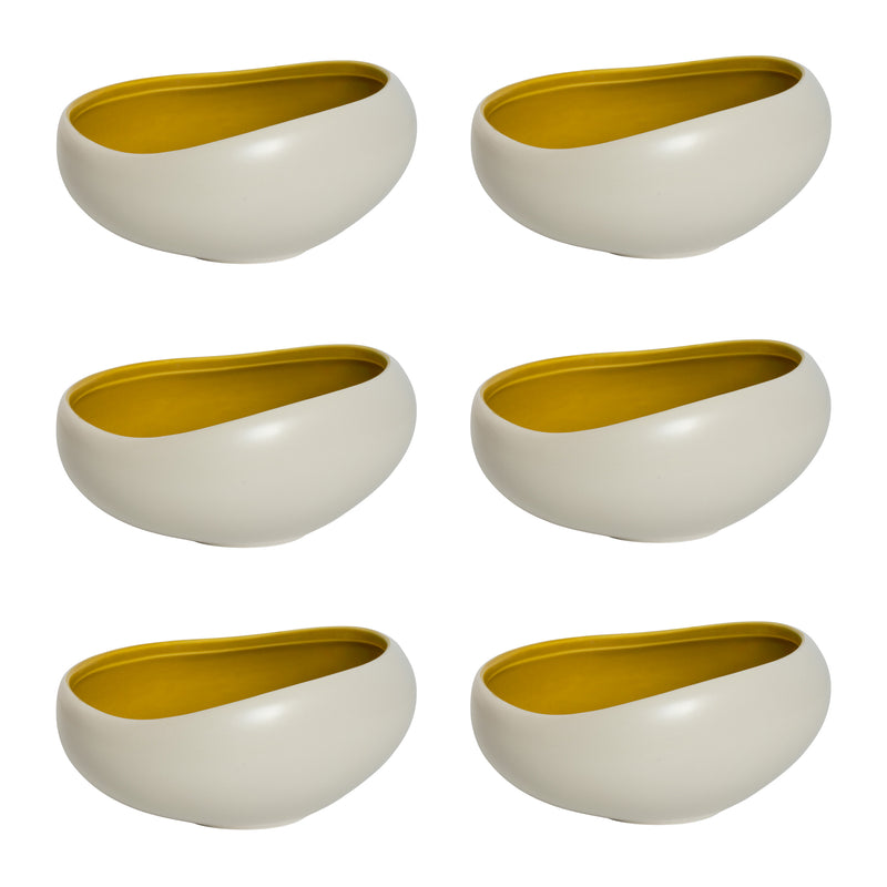 6 Coupelles 14 Cm - Kyma - Jaune Argan