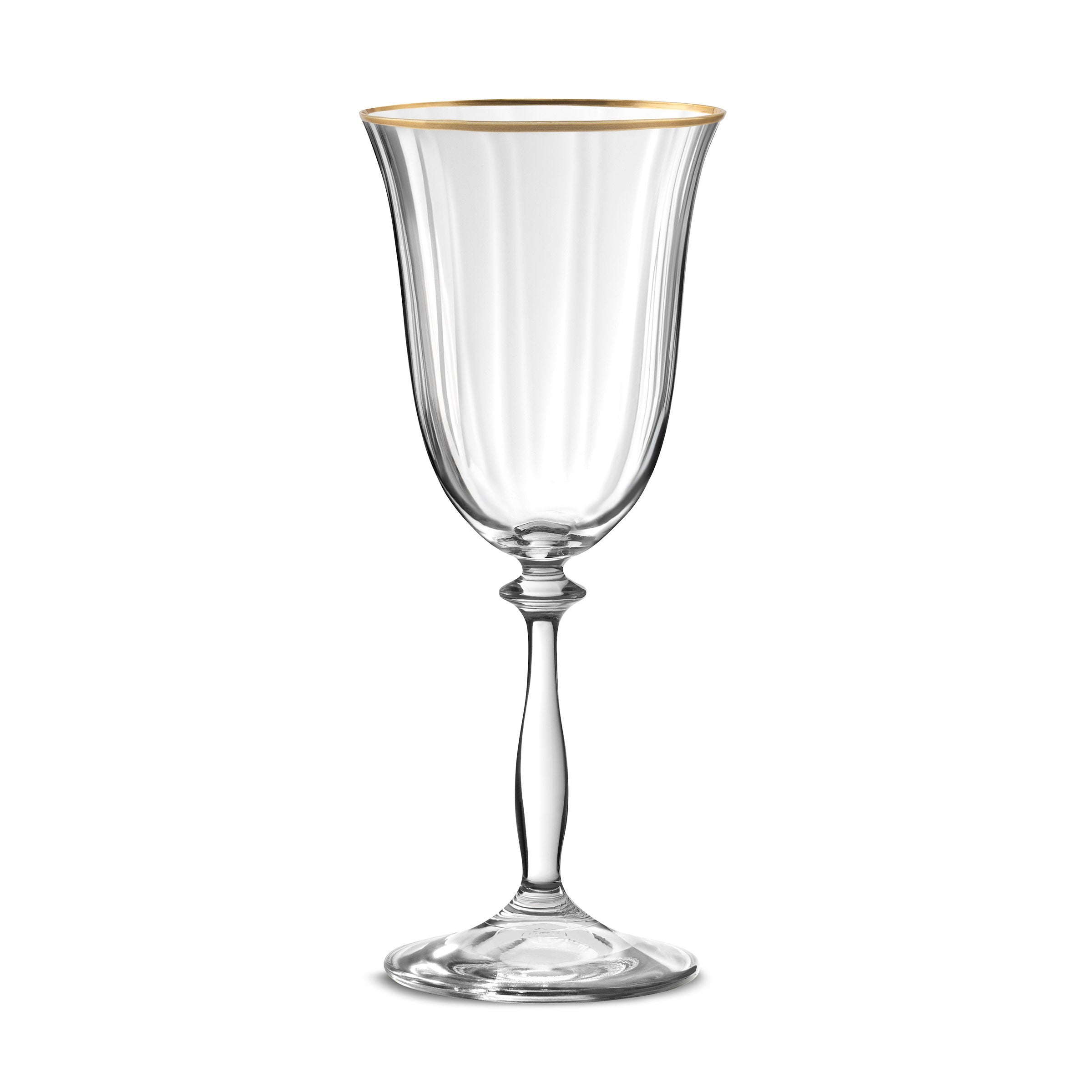 Altesse - Set of 6 Stemmed Glasses 35Cl - Crystalline - Translucent/Gold Rim