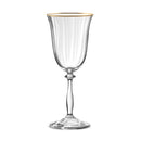 Lot De 6 Verres À Pied 35Cl - Altesse - Translucide Et Bordure Dorée