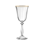 Altesse - Set of 6 Stemmed Glasses 25Cl - Crystalline - Translucent/Gold Rim