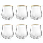 Altesse - Set of 6 35Cl Tumblers - Crystalline - Translucent/Golden Rim