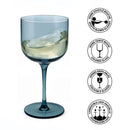 Lot De 4 Verres À Pied 26 Cl - Eyden - Bleu