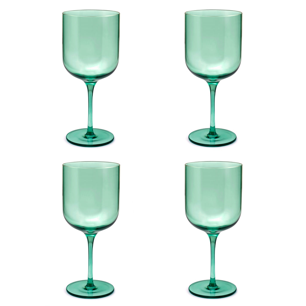 Eyden - Set of 4 Stemmed Glasses 35 Cl - Mouth Blown Glass - Green