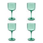 Eyden - Set of 4 Stemmed Glasses 26 Cl - Mouth Blown Glass - Green