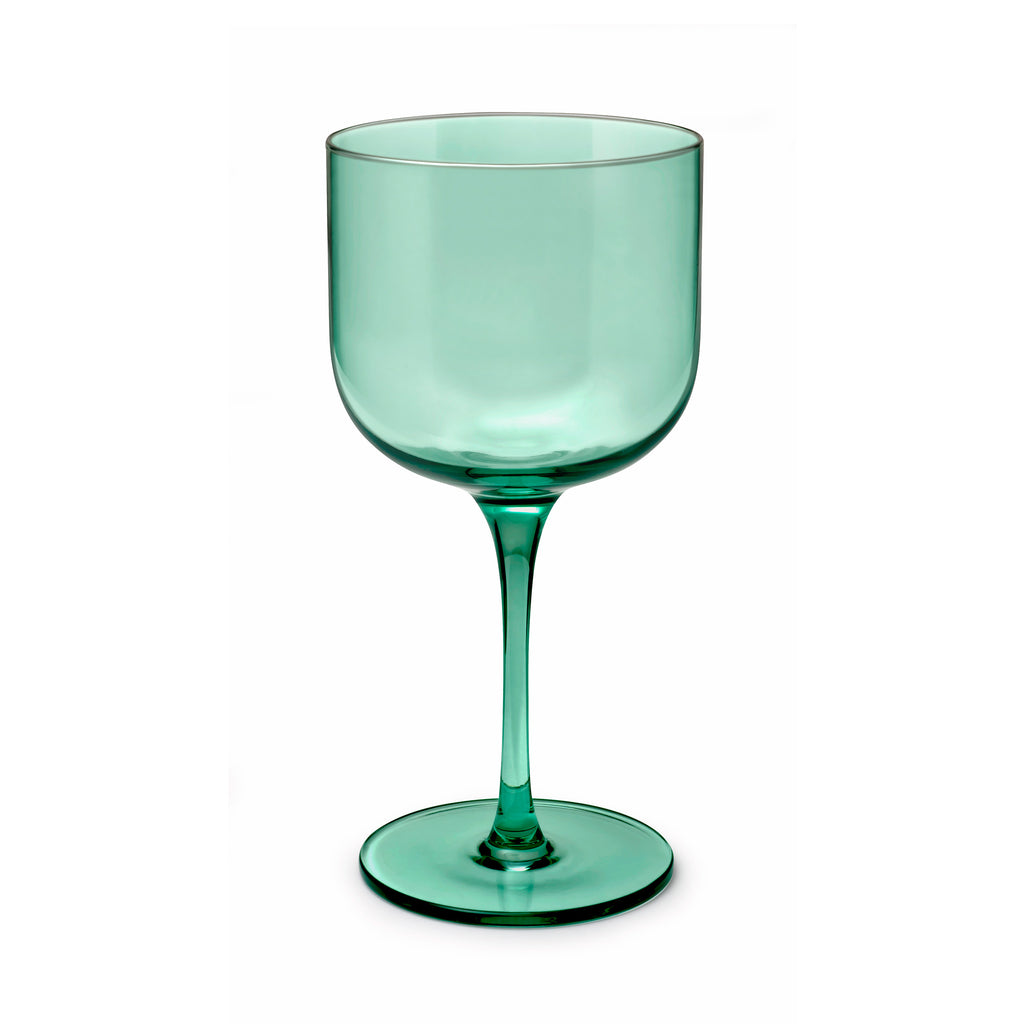 Eyden - Set of 4 Stemmed Glasses 26 Cl - Mouth Blown Glass - Green