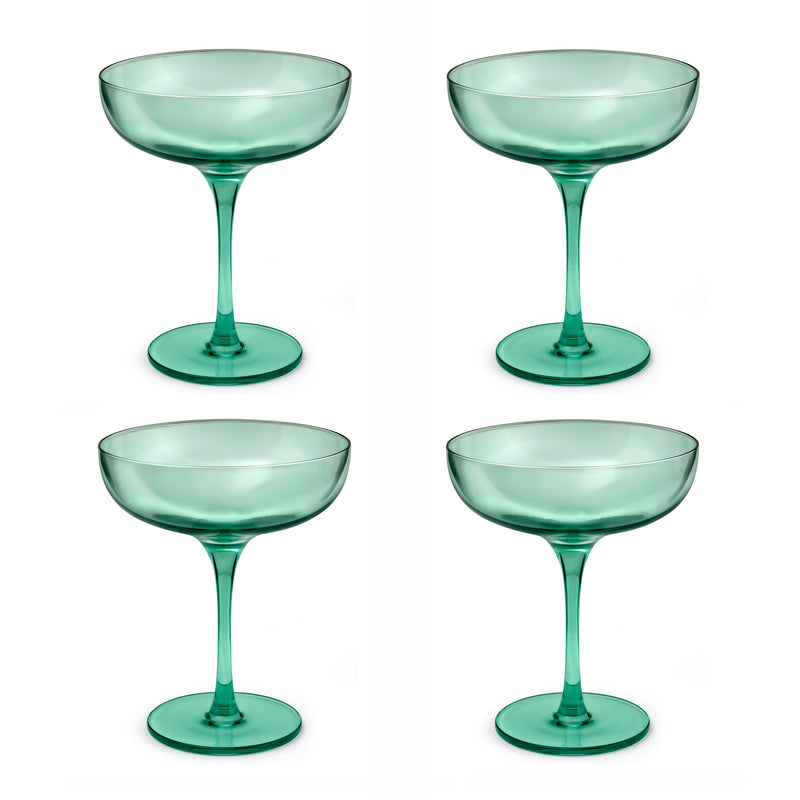 Lot De 4 Coupes À Champagne 17 Cl - Eyden - Vert
