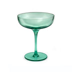 Eyden - Set of 4 Champagne Glasses 17 Cl - Mouth Blown Glass - Green