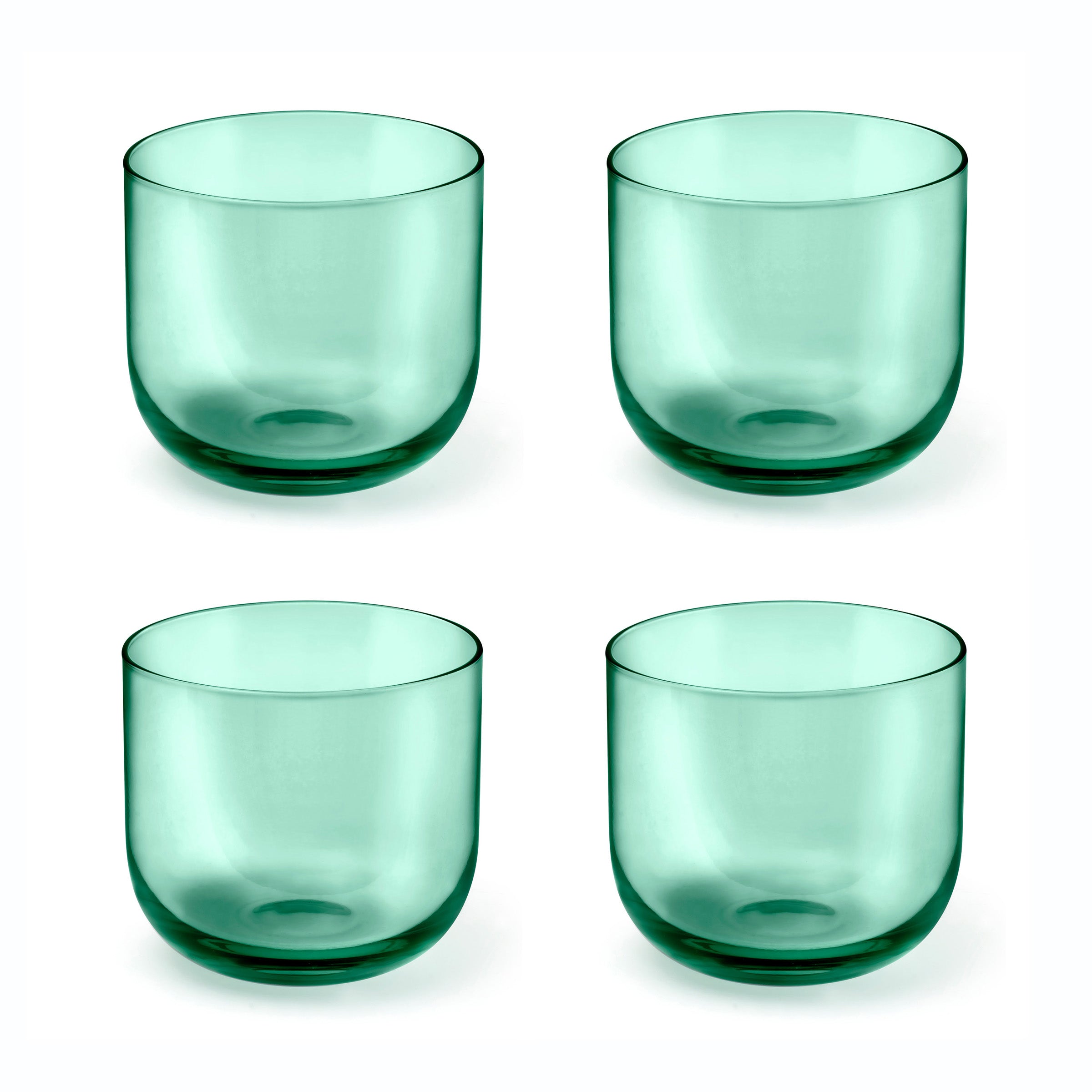 Eyden - Set of 4 26 Cl Tumblers - Mouth Blown Glass - Green