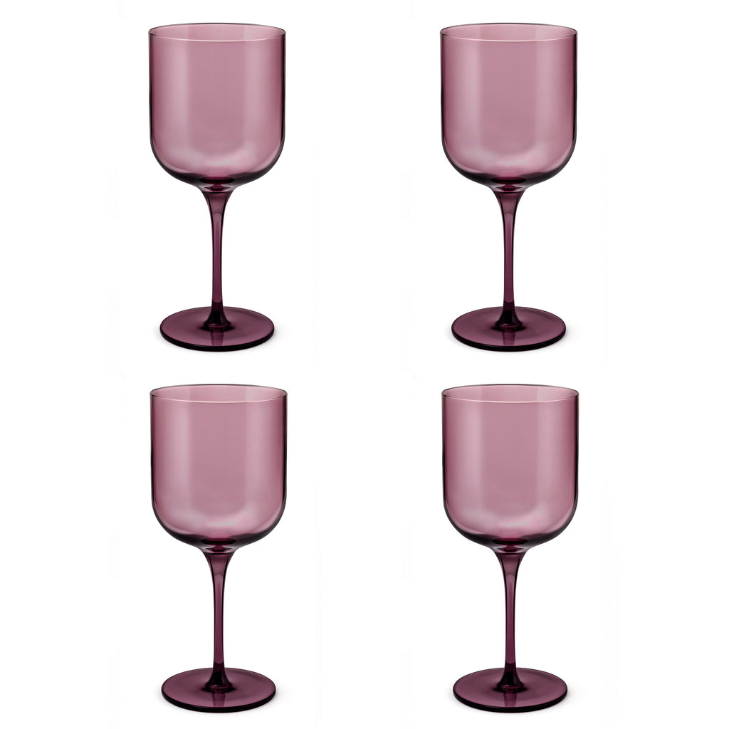 Eyden - Set of 4 Stemmed Glasses 35 Cl - Mouth Blown Glass - Pink
