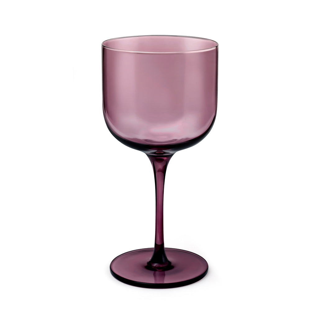 Eyden - Lot De 4 Verres À Pied 26 Cl - Verre Soufflé Bouche - Rose