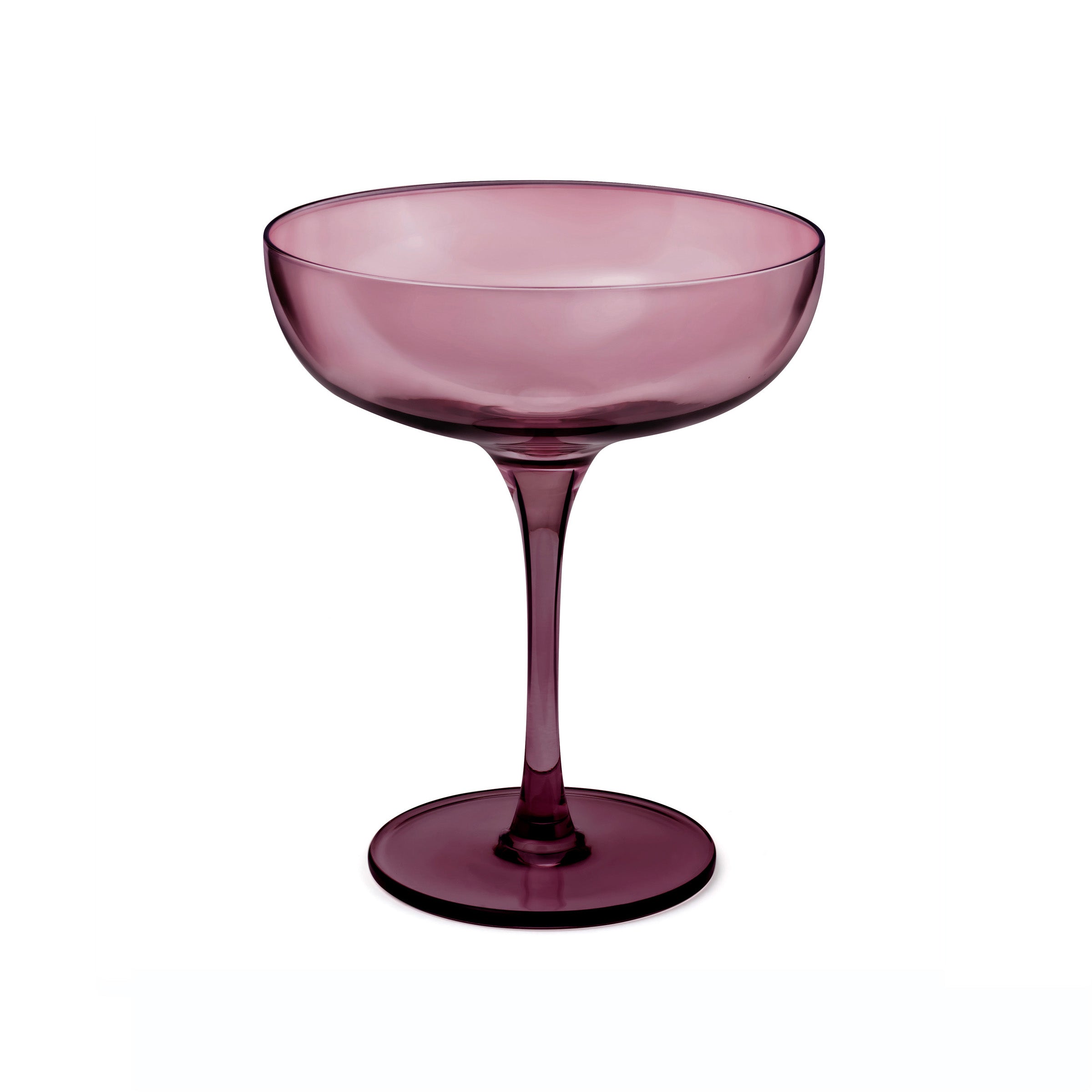 Eyden - Set of 4 Champagne Glasses 17 Cl - Mouth Blown Glass - Pink