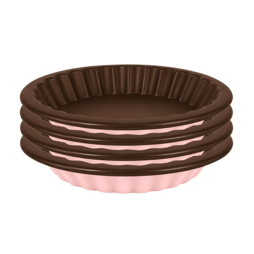 Dolce - Set 4 Moules Tartelettes - Hibiscus/Chocolat