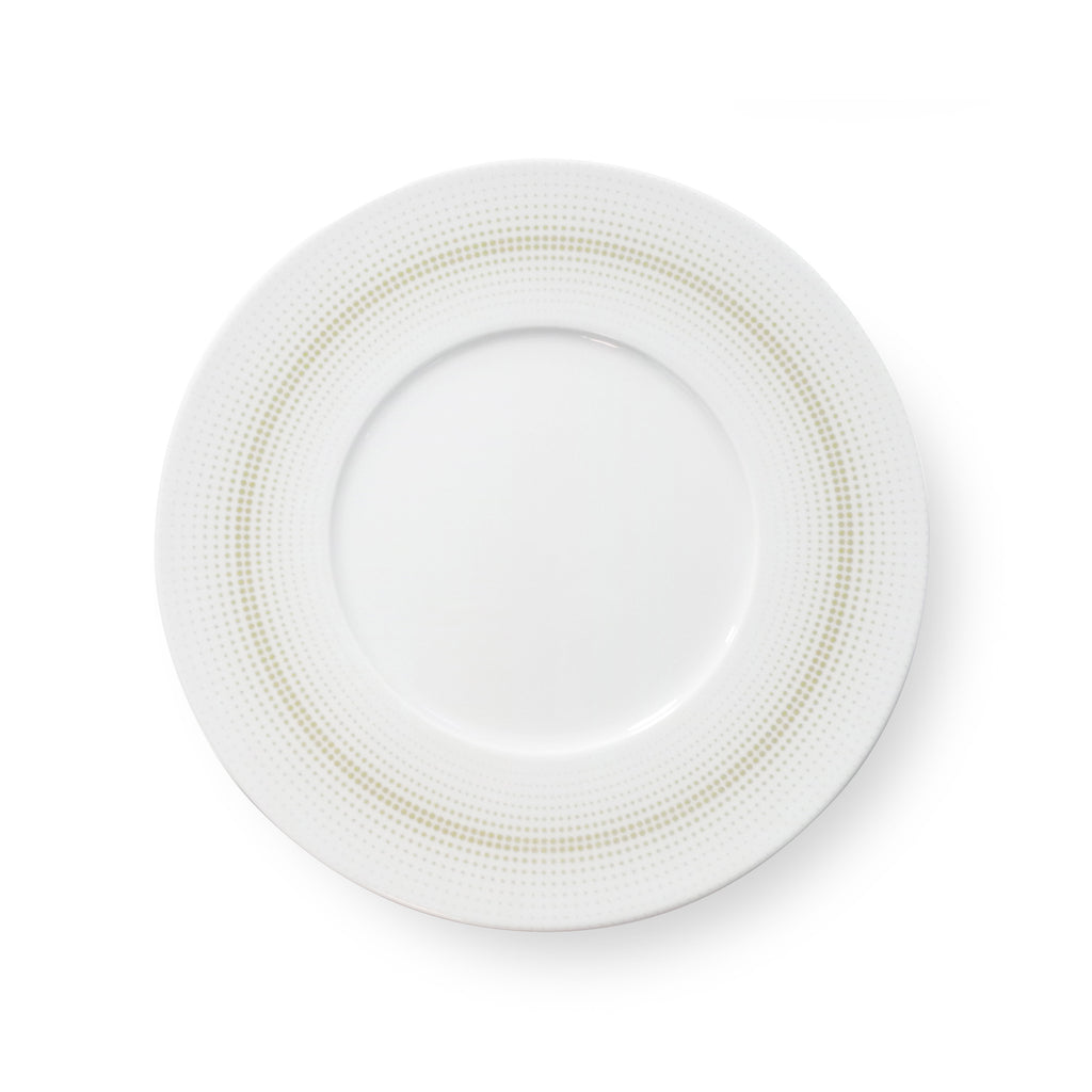 Mosaic - 6 Assiettes Dessert - Porcelaine - Blanc/Doré