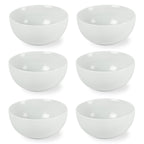 Côme - 6 Bols Petit Déjeuner - Porcelaine - Blanc