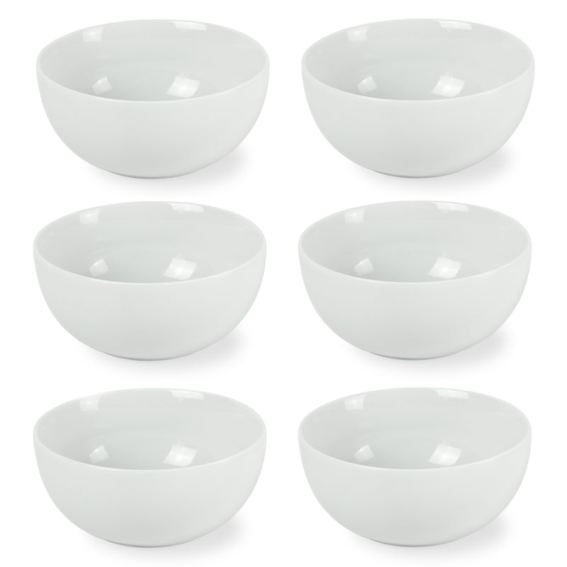 6 Breakfast Bowls - Como - White