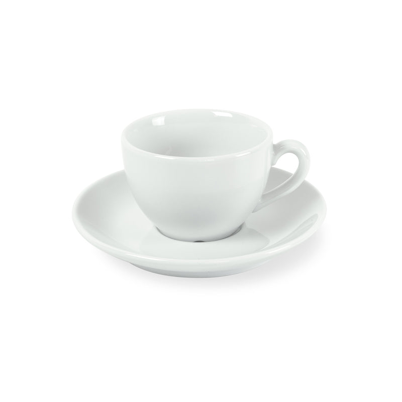 6 Coffee Cups And Saucers - Como - White