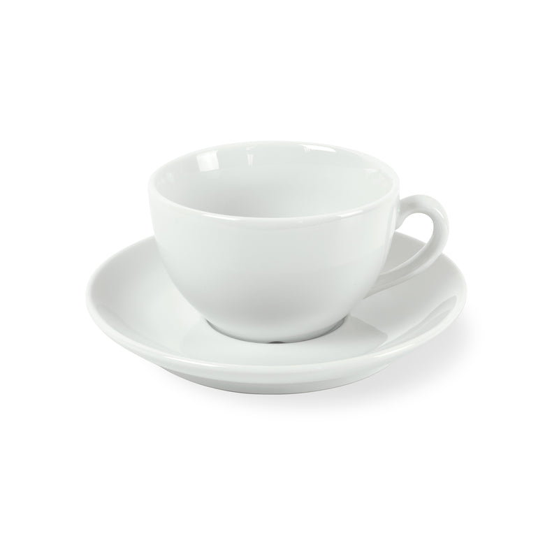 6 Tea Cups And Saucers - Como - White