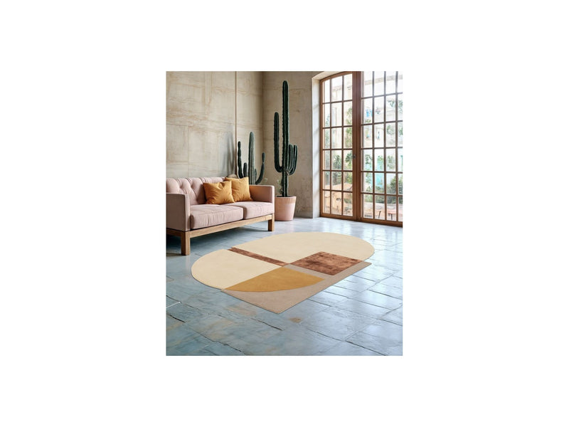 Tapis Poils Courts Lilith Motifs Abstraits - Orange