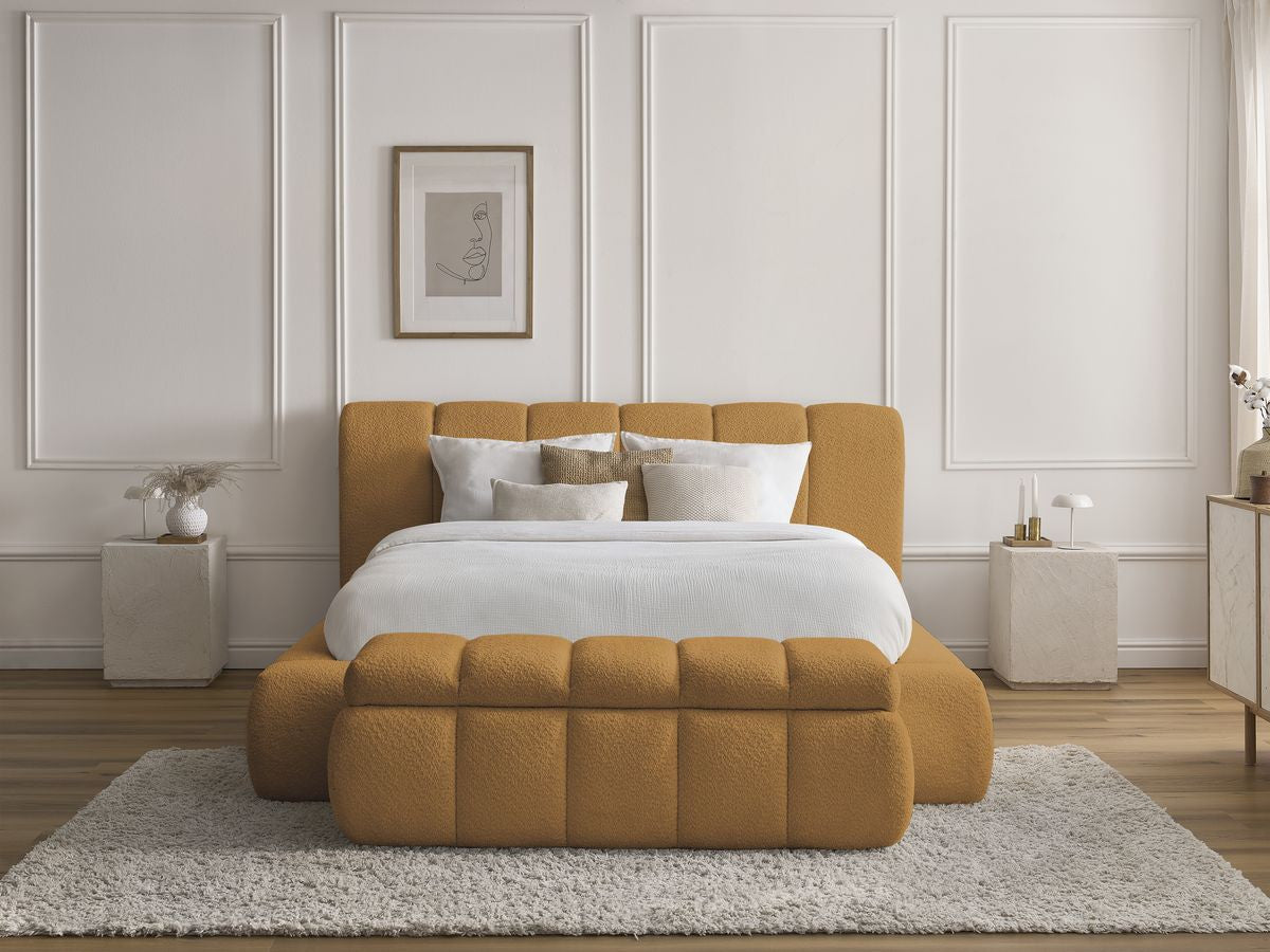 Denali - Lit Coffre - Tissu Bouclette + Bout De Lit