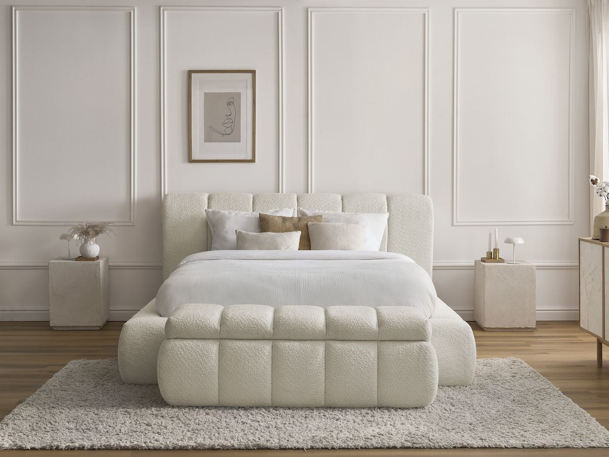 Denali - Lit Coffre - Tissu Bouclette + Bout De Lit