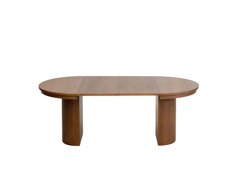 Prado - Table À Manger Ronde Extensible 110 À 210 Cm - Placage Chêne Massif