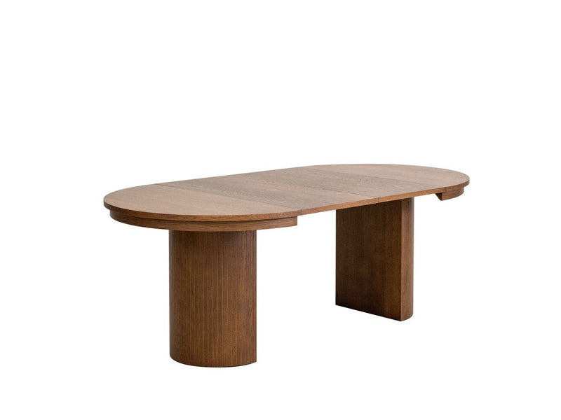 Prado - Table À Manger Ronde Extensible 110 À 210 Cm - Placage Chêne Massif