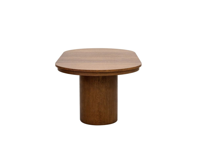 Prado - Table À Manger Ronde Extensible 110 À 210 Cm - Placage Chêne Massif