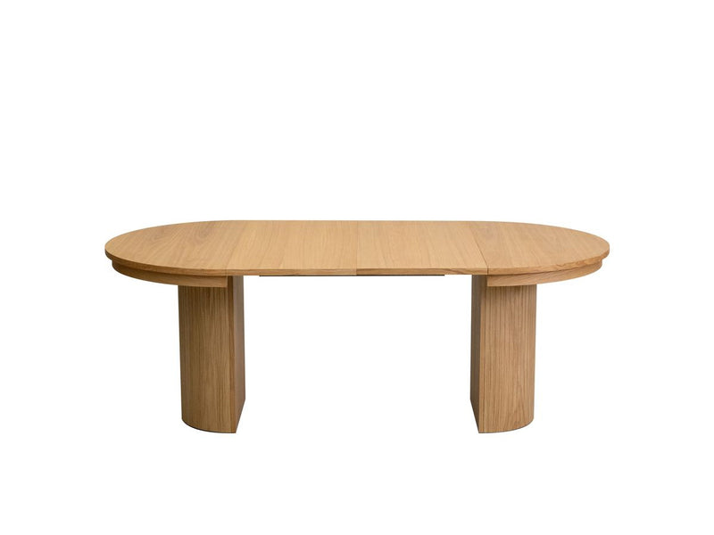 Prado - Table À Manger Ronde Extensible 110 À 210 Cm - Placage Chêne Massif