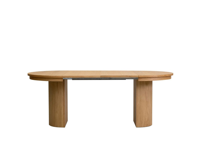 Prado - Table À Manger Ronde Extensible 110 À 210 Cm - Placage Chêne Massif