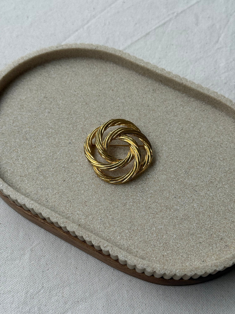 Broche Monet Vintage - Rosace Torsadée
