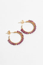Frida Medium Hoop Earrings - Ruby