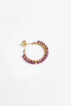 Frida Medium Hoop Earrings - Ruby