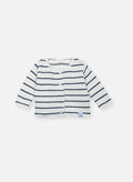 Brassières Cardigan Bébé - Écru À Rayures Marines