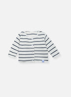 Brassières Cardigan Bébé - Écru À Rayures Marines