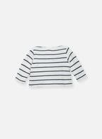 Brassières Cardigan Bébé - Écru À Rayures Marines