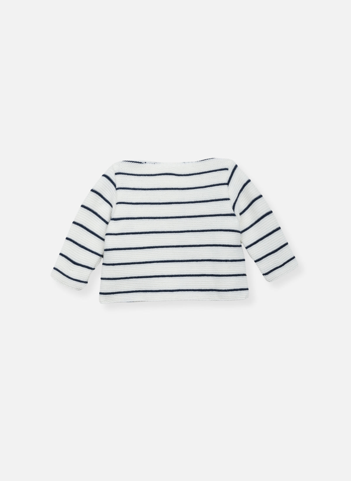 Brassières Cardigan Bébé - Écru À Rayures Marines