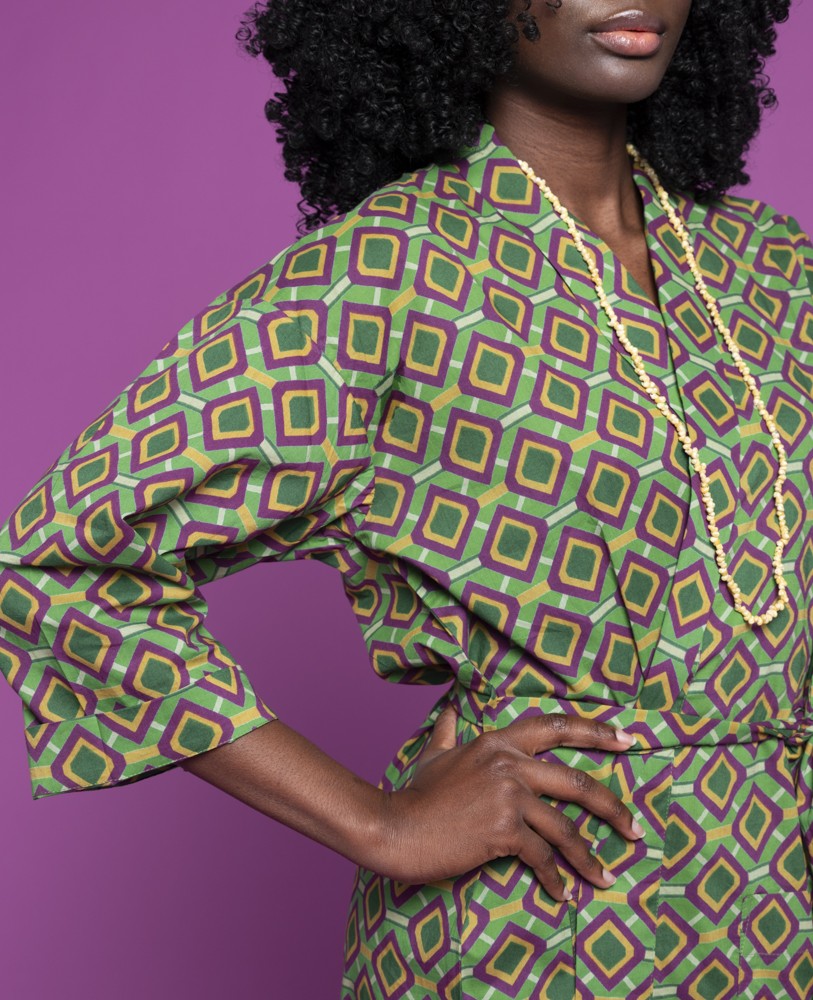 Long Kimono - Famara green