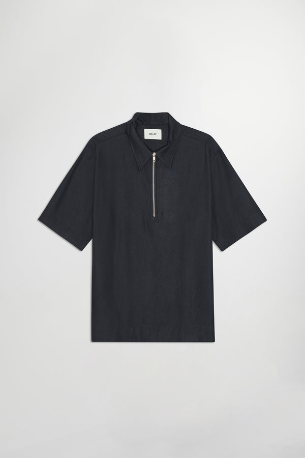 Camisa Bruno Half Zip - Azul marino