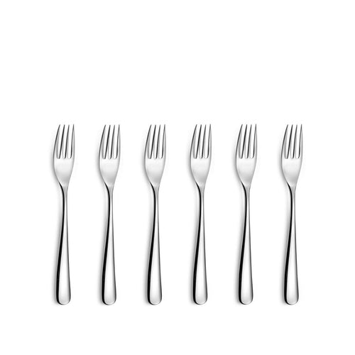 6 Fourchettes Gâteau - Alpha - Inox