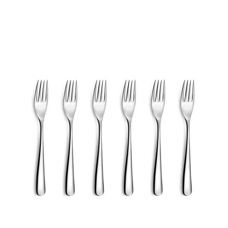 6 Fourchettes Gâteau - Alpha - Inox