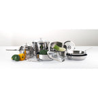Eclipse - 5-Piece Set - 16/18/20cm Saucepans + 24cm Stainless Steel Pan & Handle