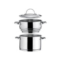 Elysée - 1 Faitout Inox 24cm + Couvercle + 1 Cuit Vapeur Universel