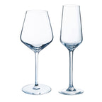 Diamantis - Juego de 8 Copas de Pie de 29Cl y 8 Copas de 23Cl - Expert Crystalline - Translúcido