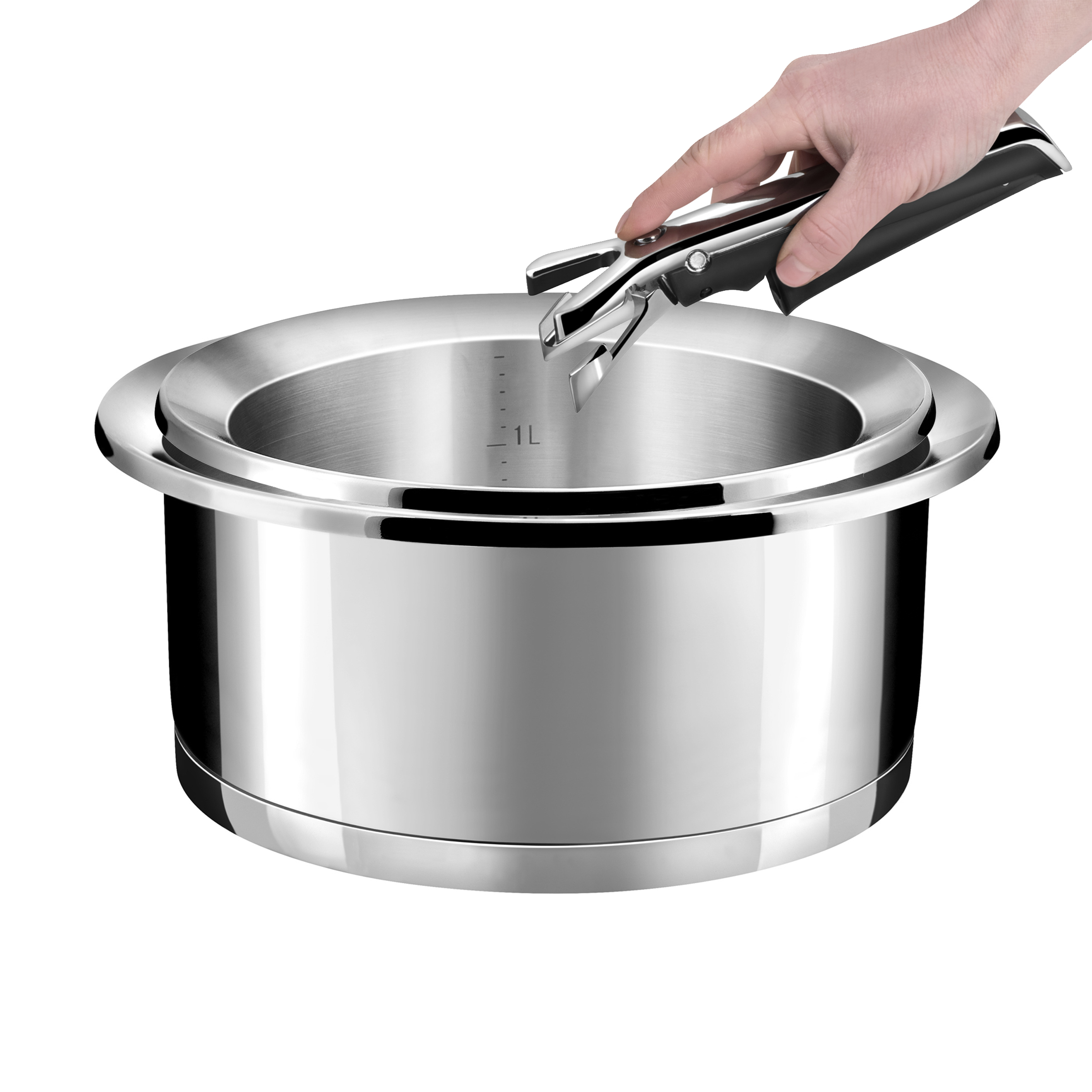 Ycône - Set of 2 Saucepans 16/20cm + 1 Handle