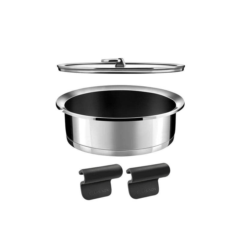 Ycône - Lot 1 Sauteuse Revêtue 24cm + 2 Anses + 1 Couvercle