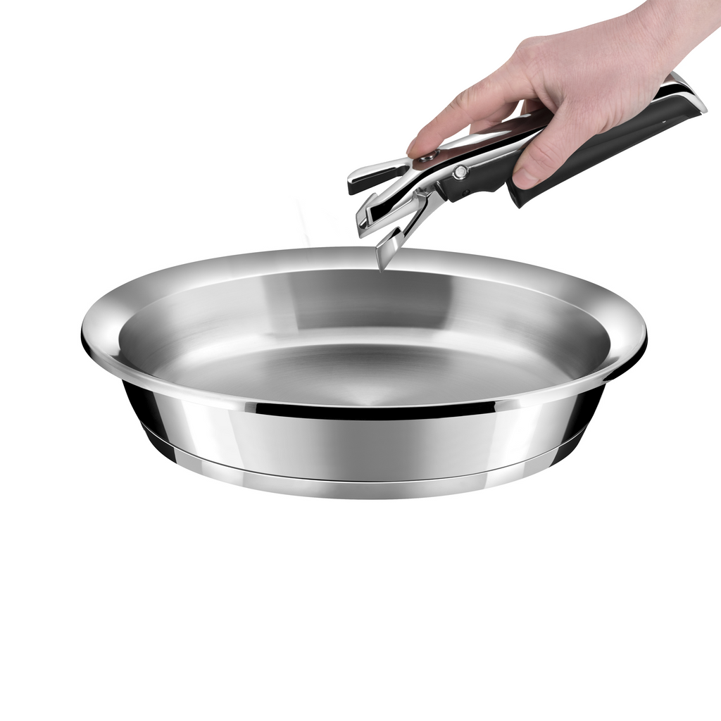 Ycône - Frying Pan 24cm Stainless Steel Mirror Finish + Handle