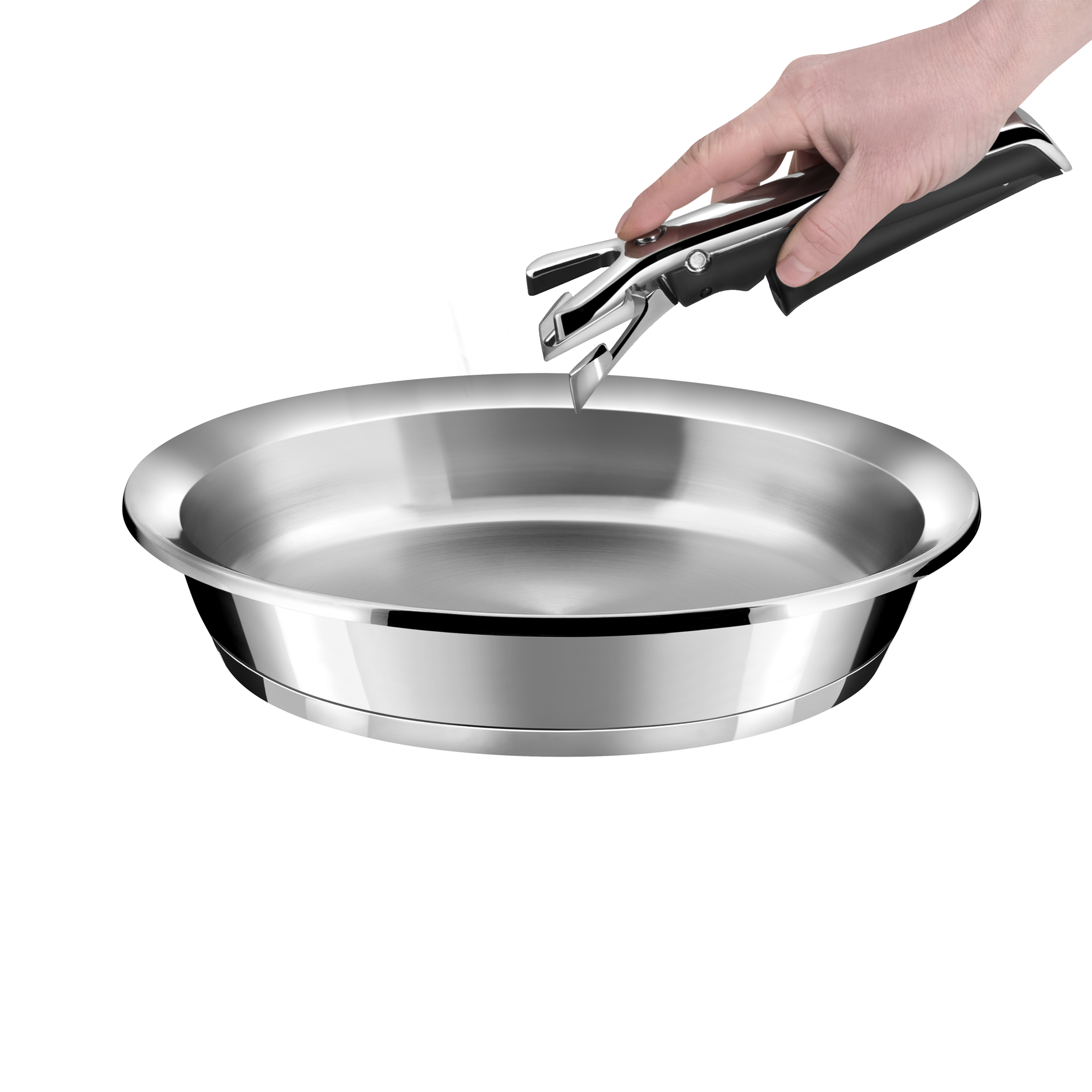 Ycône - Frying Pan 24cm Stainless Steel Mirror Finish + Handle