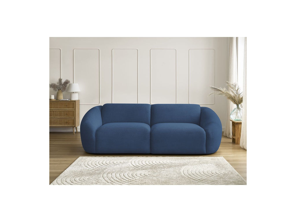 Fixed Straight 3-Seater Sofa - Tina - Corduroy